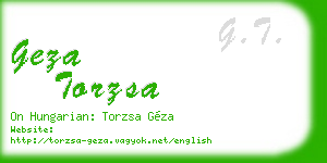 geza torzsa business card